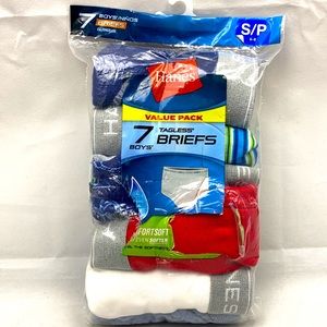Hanes Boys' Underwear 7pk Classic Cotton Briefs - S (6-8)